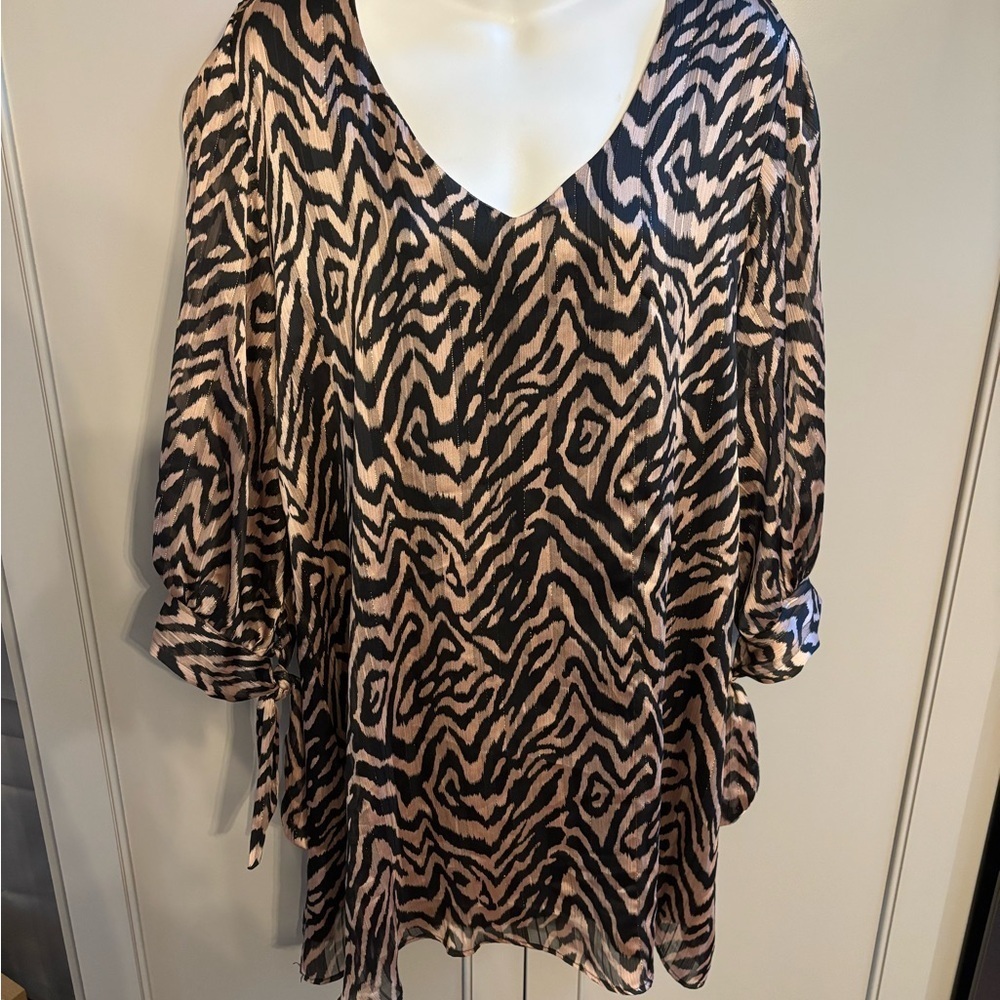 Tyche animal print cocktail dress L